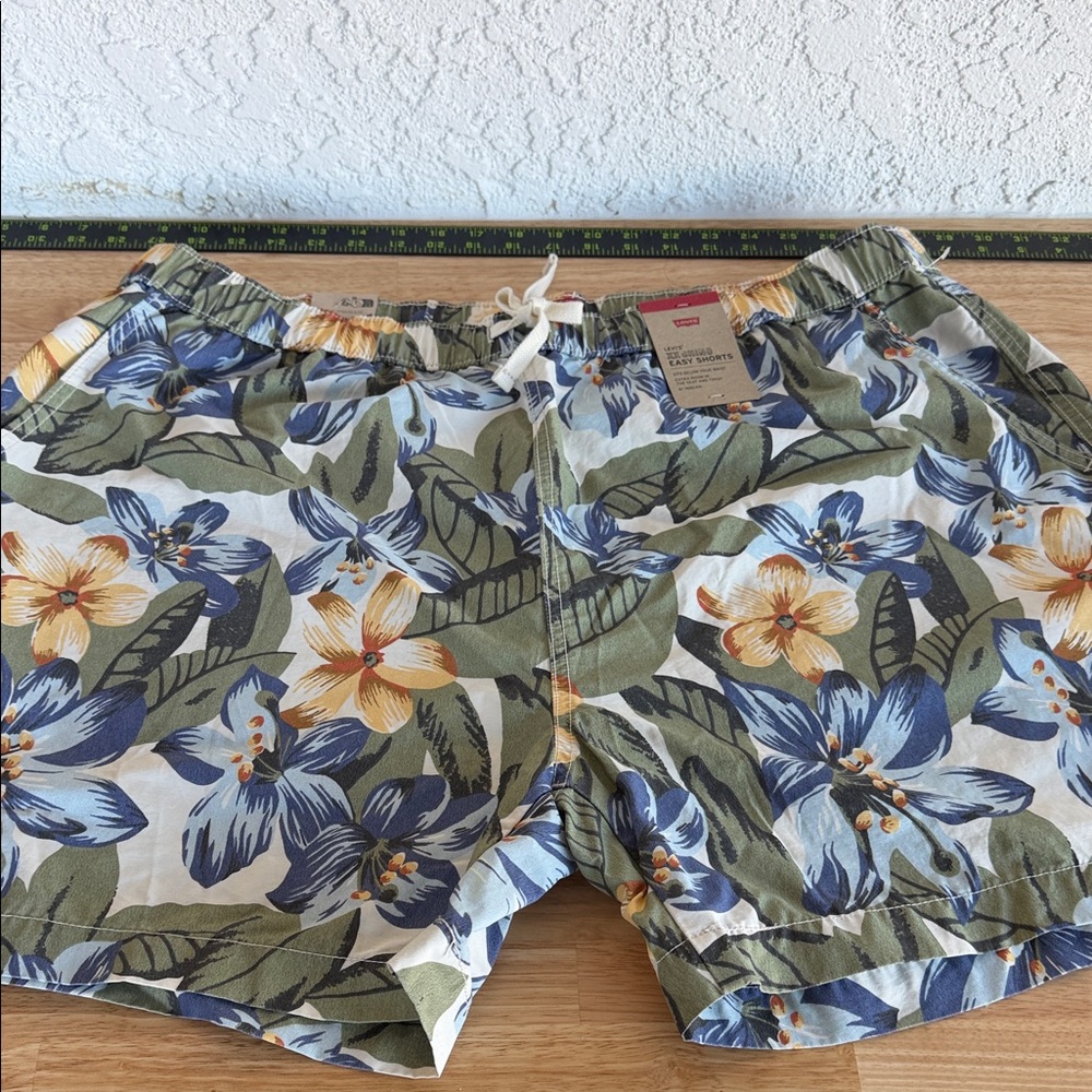 Levi's Blue and Green Floral Shorts